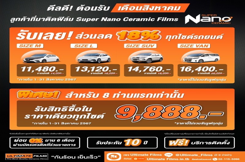 โปรโมชั่นสุดคุ้ม ประจำเดือน สิงหาคม 2567